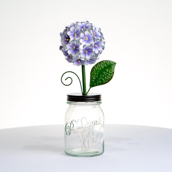 Ultimate Innovations Lighted Hydrangea Jar Purple 3095